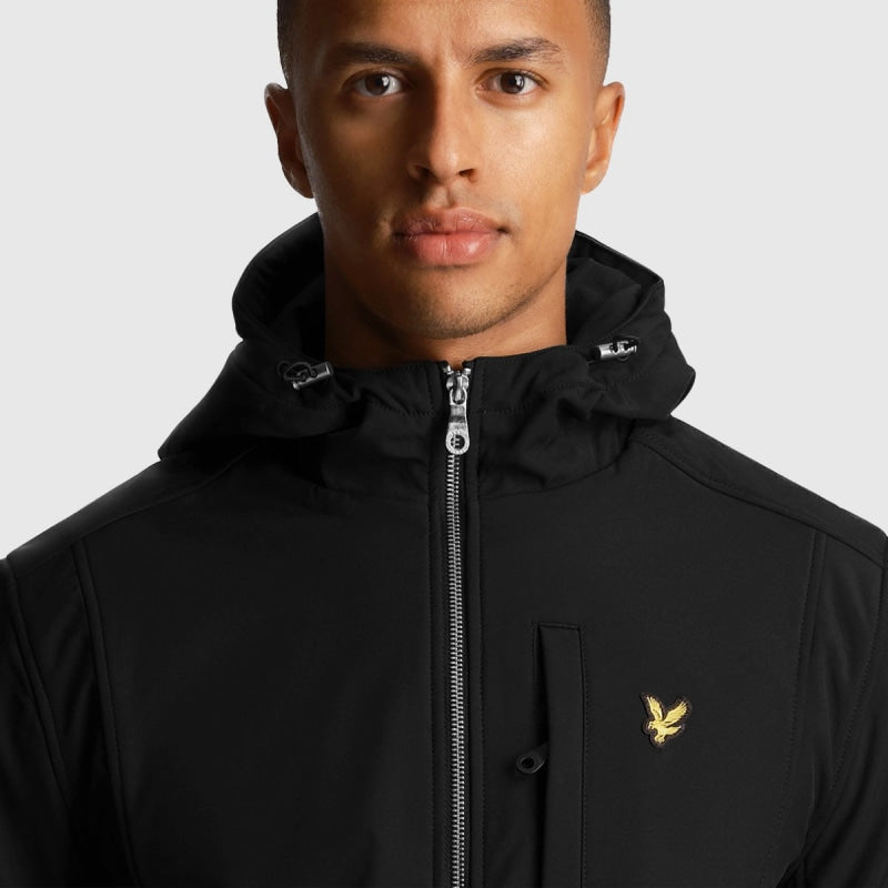 jk1214v z865 fleece lined softshell jacket lyle & scott jack black crop1