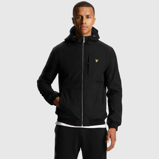 jk1214v z865 fleece lined softshell jacket lyle & scott jack black