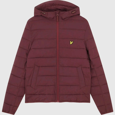 jk1546v z562 lightweight puffer jacker lyle & scott jack burgundy crop1