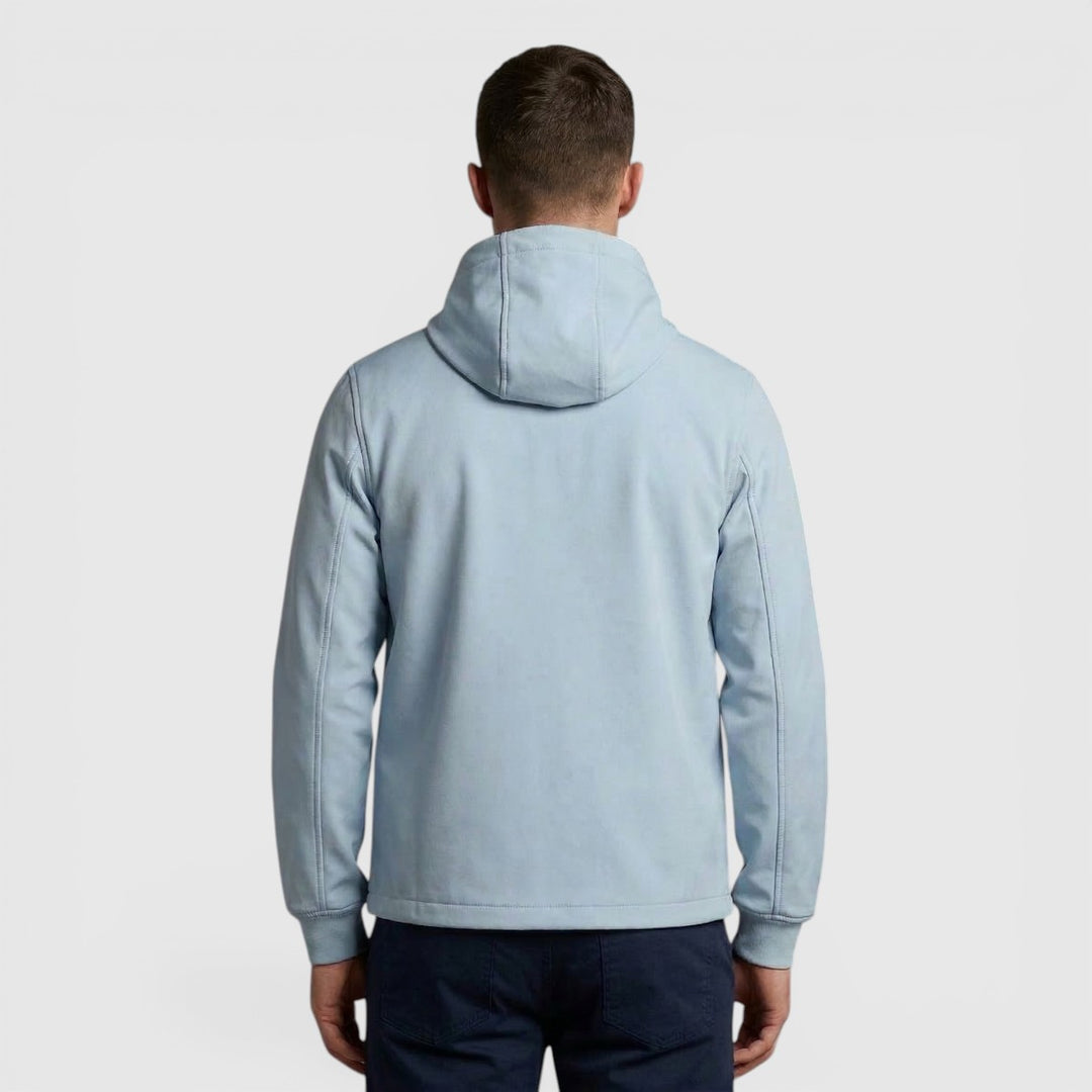 JK2200V-W596 Lyle & Scott Mesh Back Softshell Jacket Opal Blue