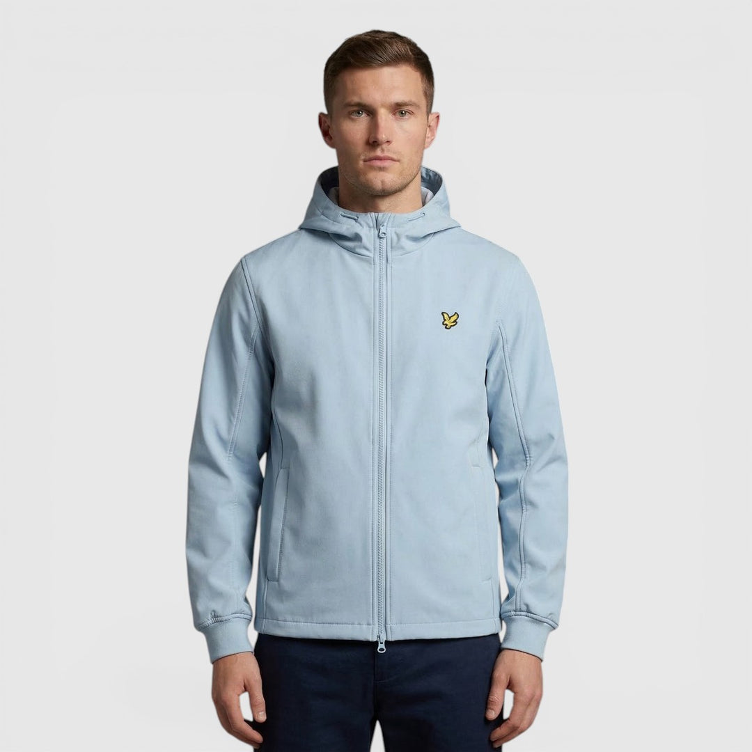 JK2200V-W596 Lyle & Scott Mesh Back Softshell Jacket Opal Blue