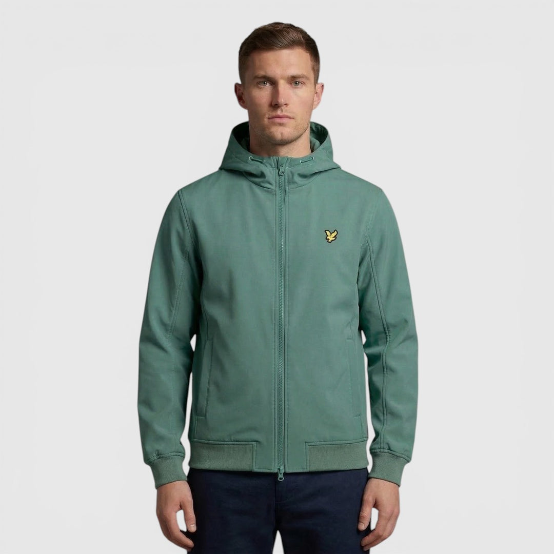 JK2200V-X583 Lyle & Scott Mesh Back Softshell Jacket Green Mercurial