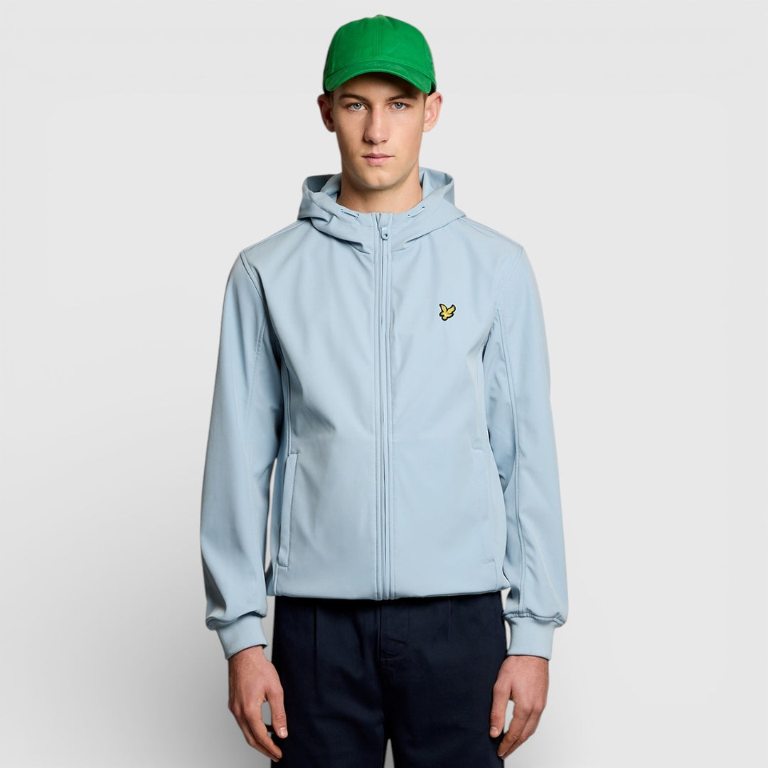 JK2200V-W596 Lyle & Scott Mesh Back Softshell Jacket Opal Blue