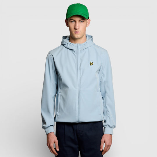 JK2200V-W596 Lyle & Scott Mesh Back Softshell Jacket Opal Blue