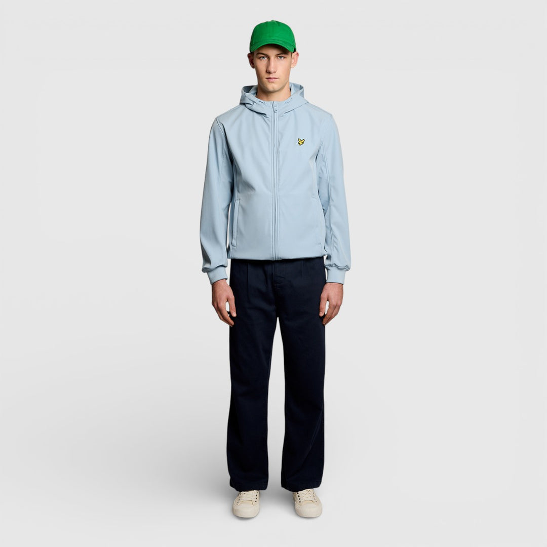 JK2200V-W596 Lyle & Scott Mesh Back Softshell Jacket Opal Blue