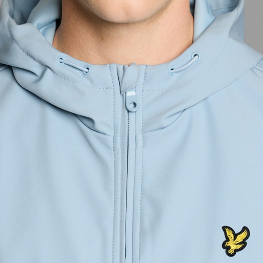 JK2200V-W596 Lyle & Scott Mesh Back Softshell Jacket Opal Blue