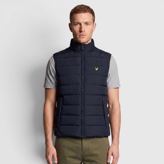 JK2401V-Z271 Lyle & Scott Bodywarmer Quilted Gilet Dark Navy