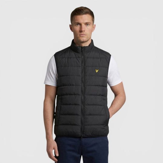 JK2401V-Z865 Lyle & Scott Bodywarmer Quilted Gilet Jet Black