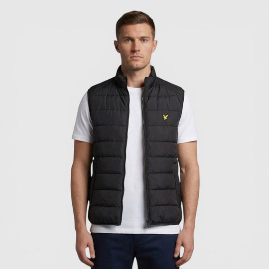 JK2401V-Z865 Lyle & Scott Bodywarmer Quilted Gilet Jet Black
