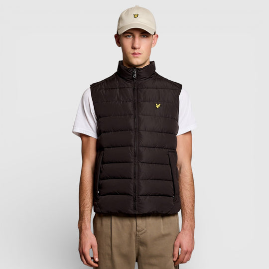 JK2401V-Z865 Lyle & Scott Bodywarmer Quilted Gilet Jet Black