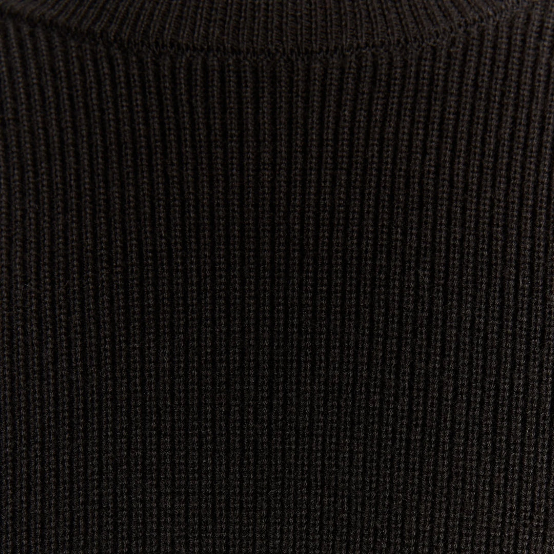 KN2303V-X002 Lyle & Scott Knitwear Engineered Rib Crew Neck Black Ice / Zwart
