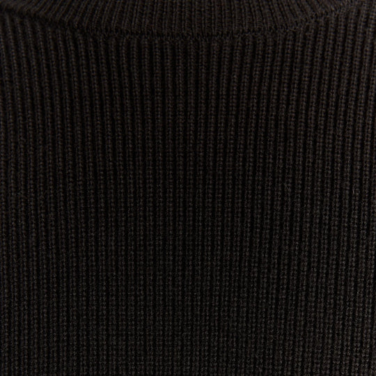 KN2303V-X002 Lyle & Scott Knitwear Engineered Rib Crew Neck Black Ice / Zwart