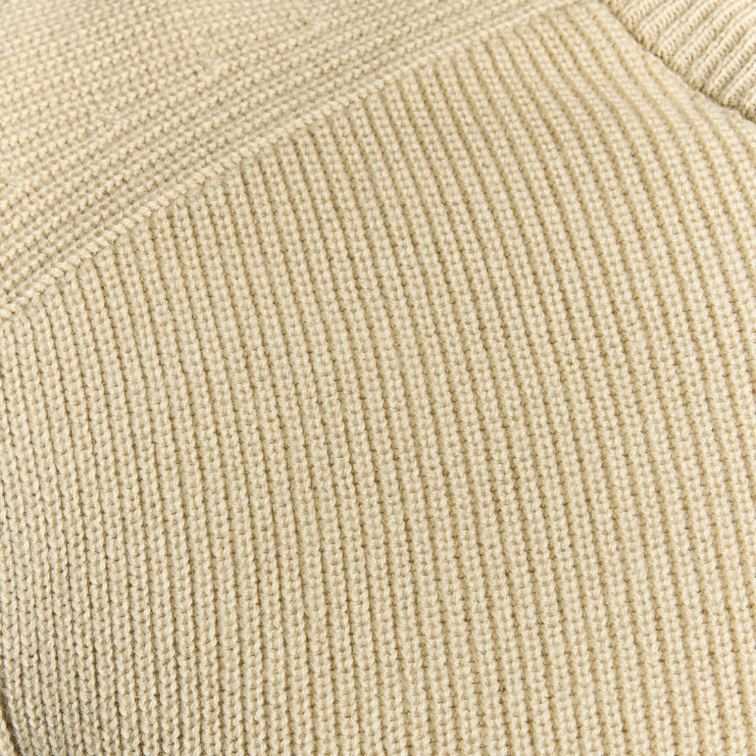 KN2303V-X865 Lyle & Scott Knitwear Engineered Rib Crew Neck Grey Taupe / Beige