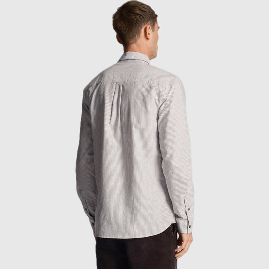 lw2002v x168 oxford Shirt shirt lyle & scott overhemd metal / white back