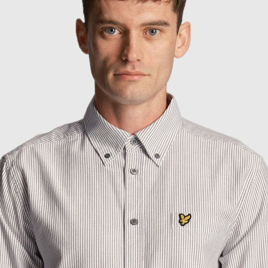 lw2002v x168 oxford Shirt shirt lyle & scott overhemd metal / white crop1