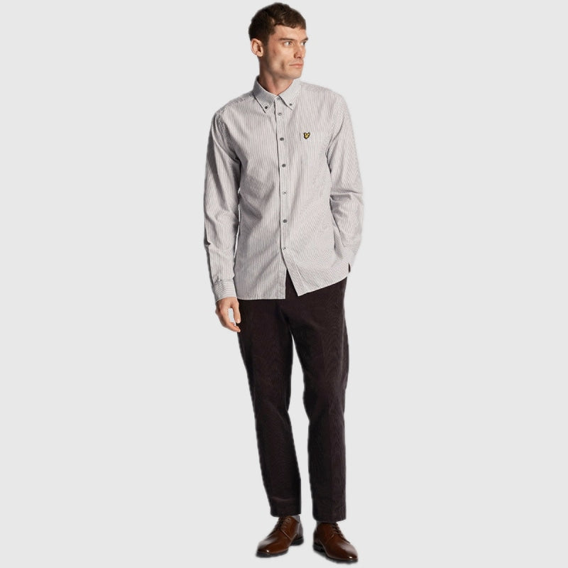 lw2002v x168 oxford Shirt shirt lyle & scott overhemd metal / white crop2