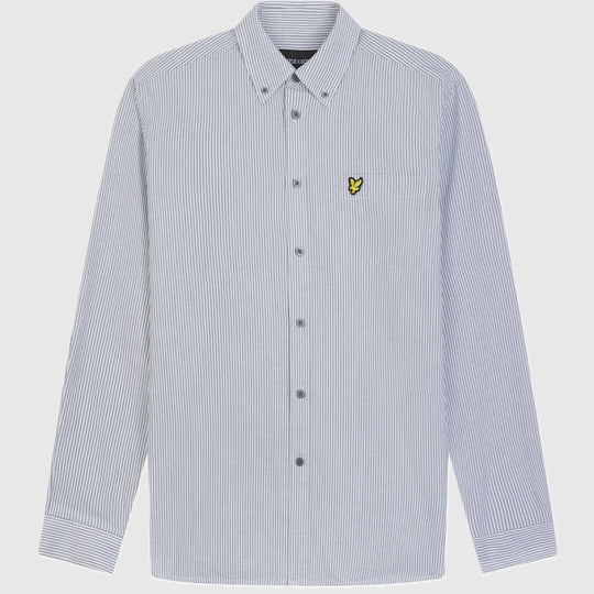 lw2002v x168 oxford Shirt shirt lyle & scott overhemd metal / white crop3