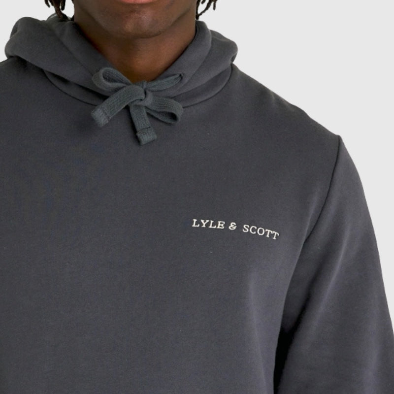 ml1904v w635 embroidered hoodie lyle & scott polo gunmetal crop1