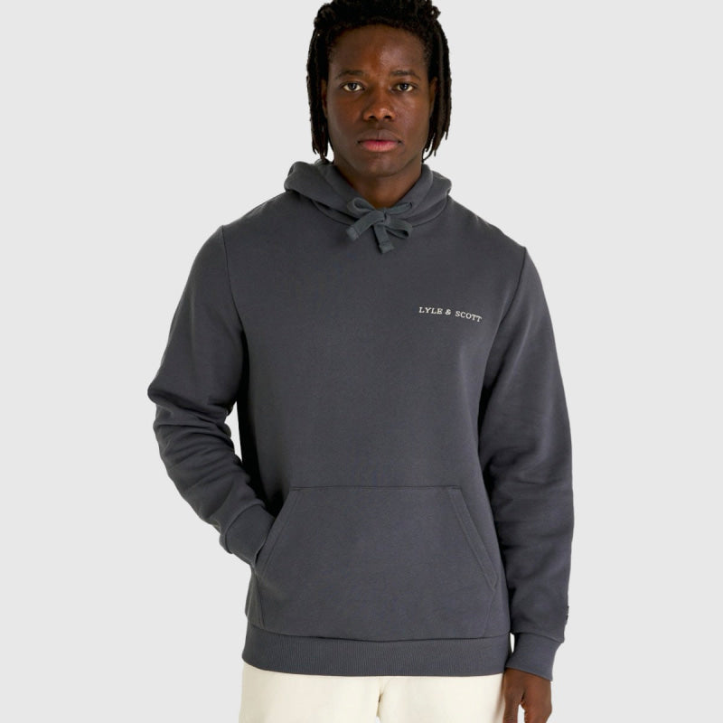 ml1904v w635 embroidered hoodie lyle & scott polo gunmetal