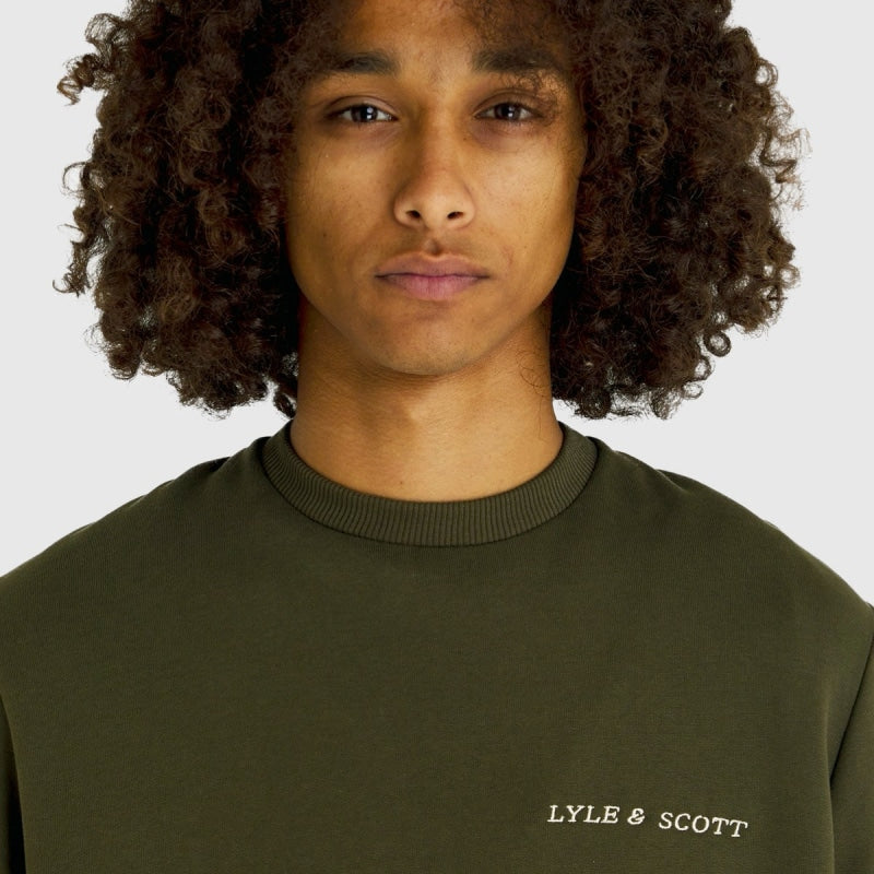 ml1905v w485 embroidered crew neck sweatshirt lyle & Scott sweater crop