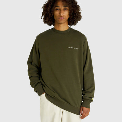 ml1905v w485 embroidered crew neck sweatshirt lyle & Scott sweater