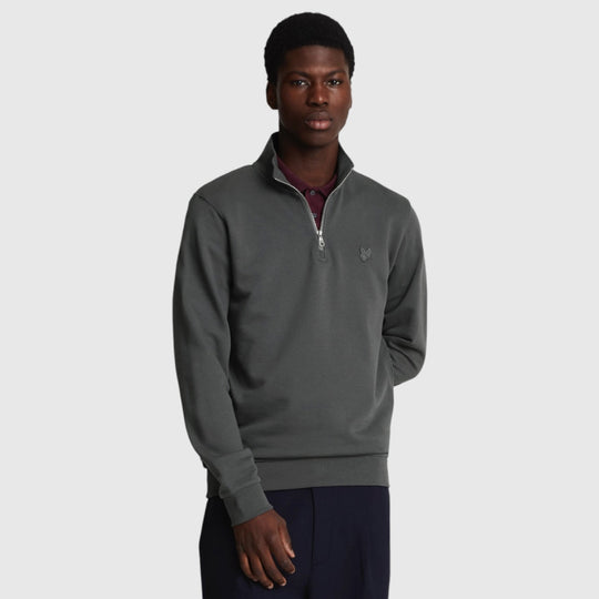 ML2022TON-W635 Lyle & Scott Tonal Eagle Quarter Zip Sweat