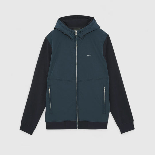 ML2330V-Z271 Lyle & Scott Half Raglan Hybrid Hoodie Dark Navy / Donker Blauw
