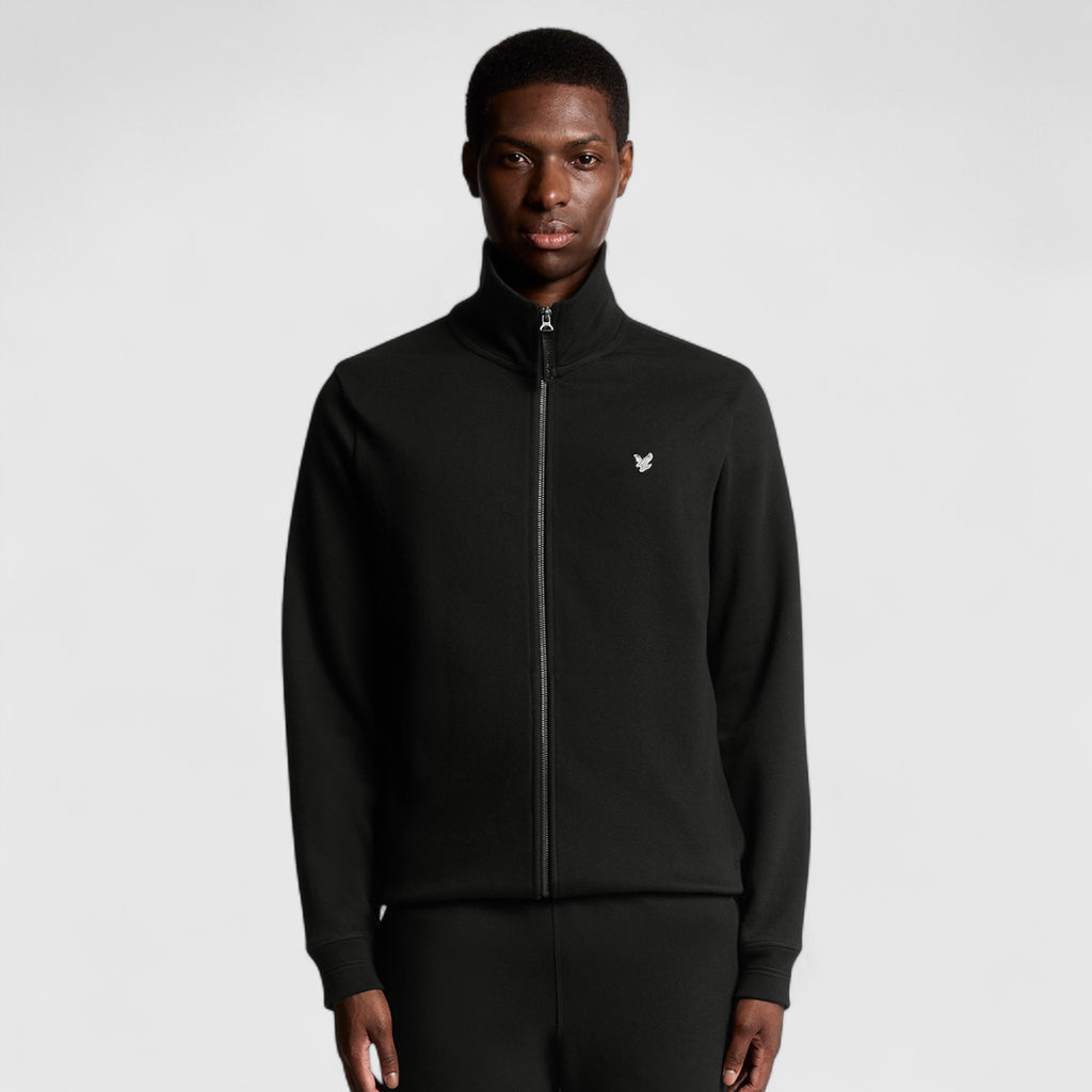 Lyle & Scott Diagonal Weave Zip Through ML2355V Sweater W835 Zwart