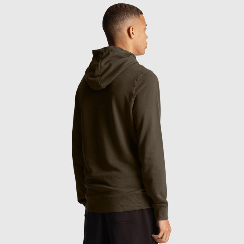 ml416vog-w485 Lyle & Scott Pullover Hoodie T-Shirtspullover hoodie lyle & scott polo olive back