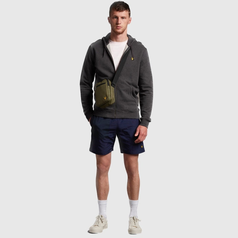 ml420vog 398 zip through hoodie lyle & scott polo charcoal marl crop5