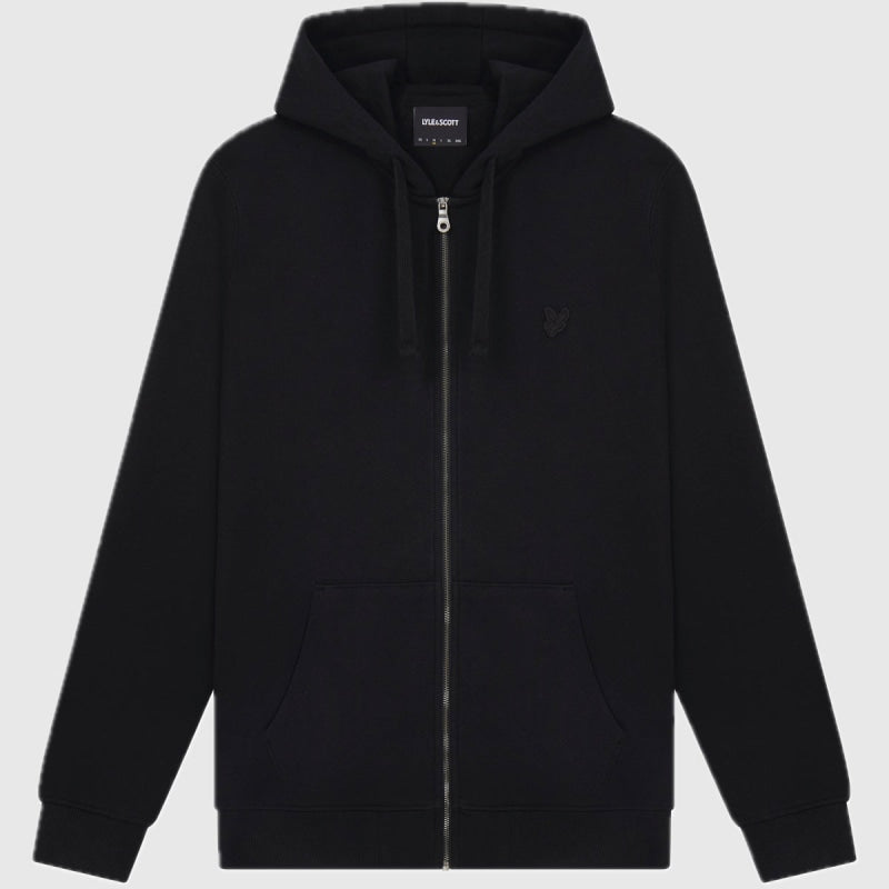 ml420vog z865 zip through hoodie lyle & scott polo jet black crop5