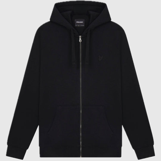 ml420vog z865 zip through hoodie lyle & scott polo jet black crop5