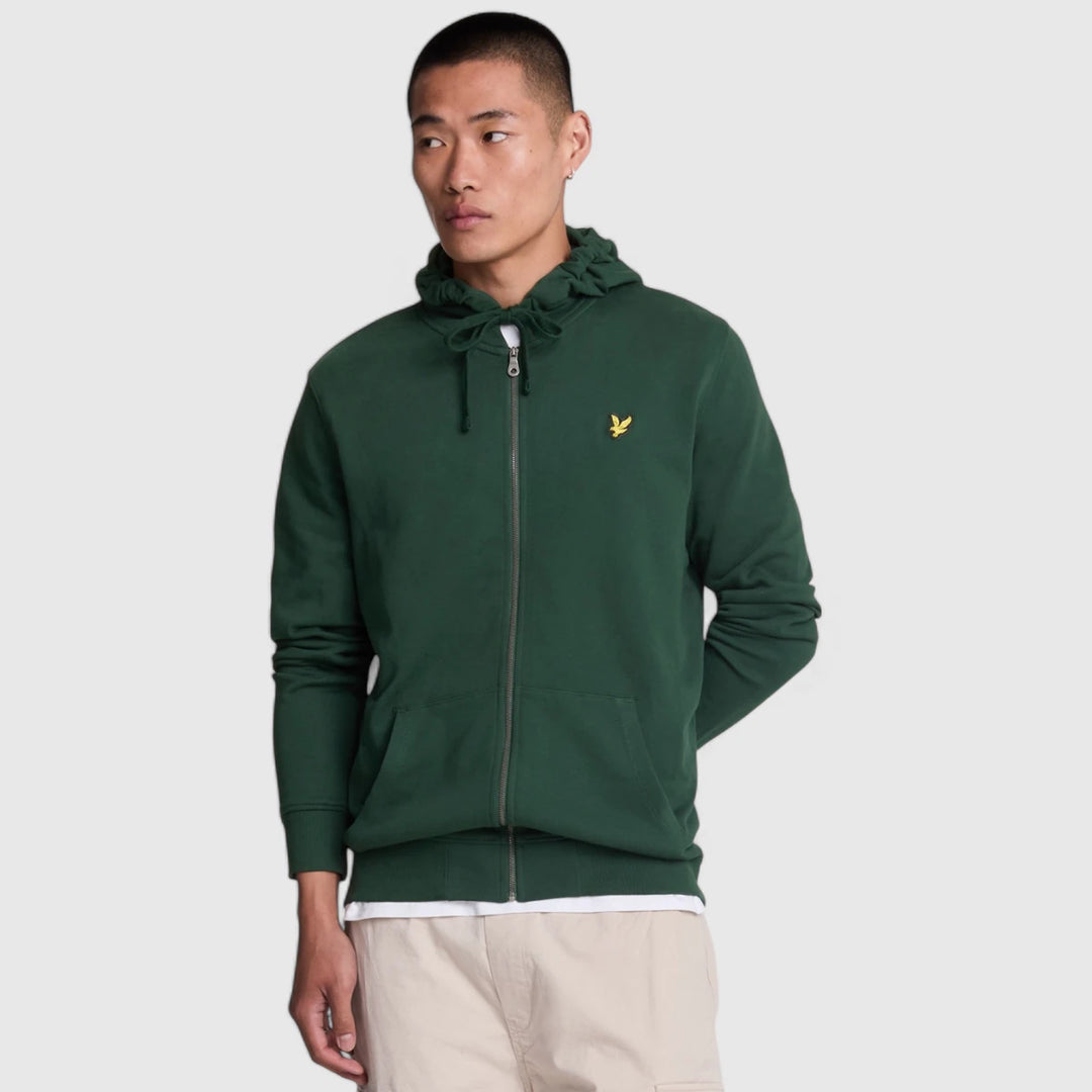 ML420VOG-W486 Lyle & Scott Zip Through Hoodie Dark Green