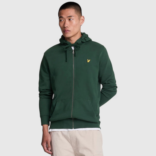 ML420VOG-W486 Lyle & Scott Zip Through Hoodie Dark Green
