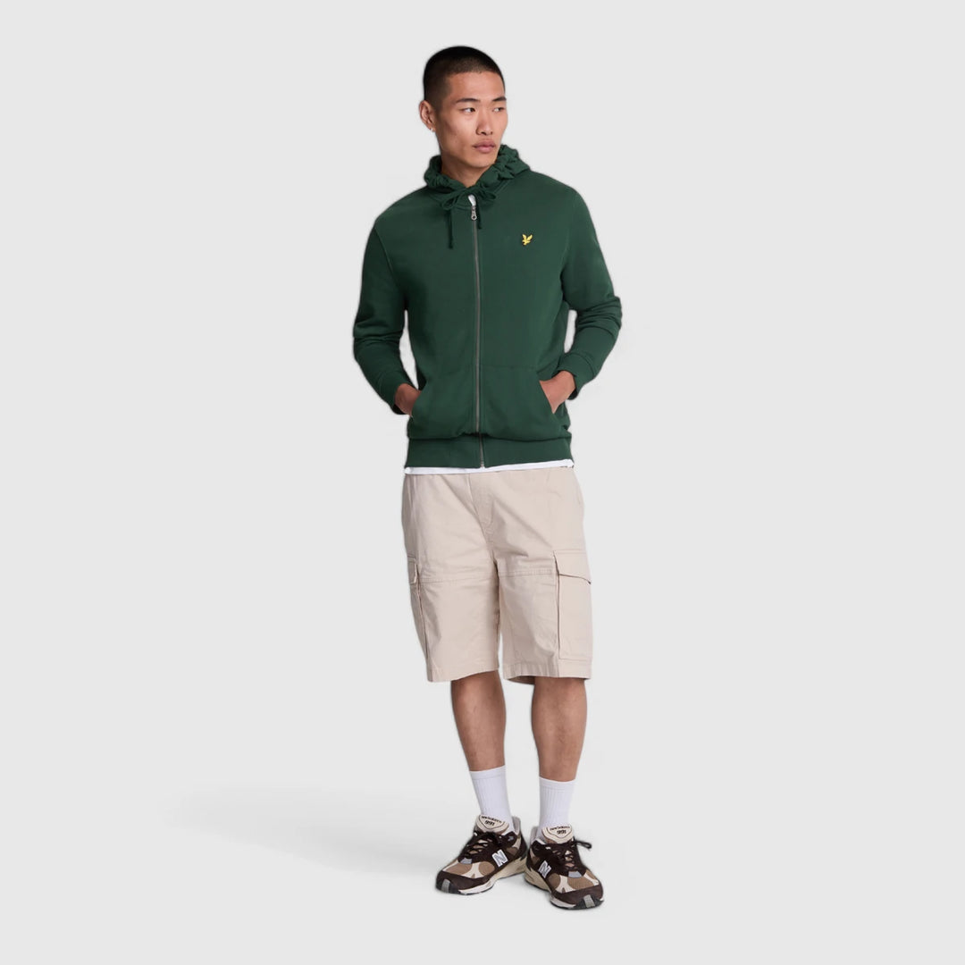 ML420VOG-W486 Lyle & Scott Zip Through Hoodie Dark Green