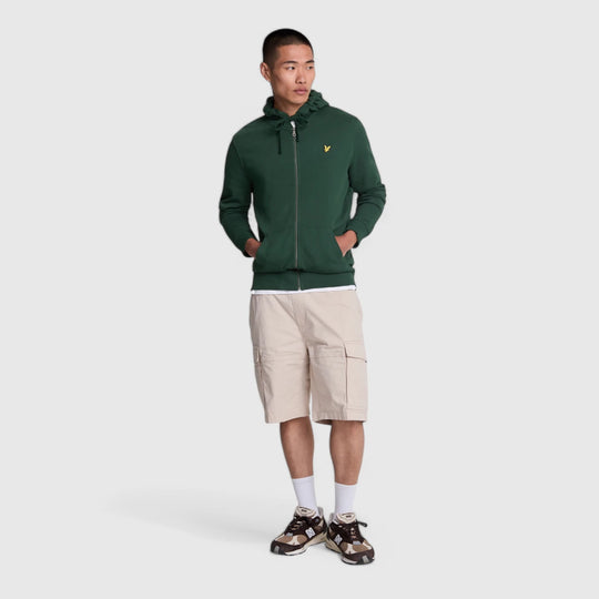 ML420VOG-W486 Lyle & Scott Zip Through Hoodie Dark Green