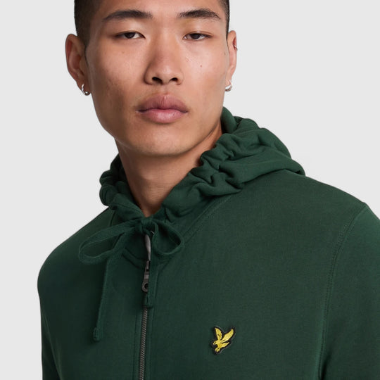 ML420VOG-W486 Lyle & Scott Zip Through Hoodie Dark Green