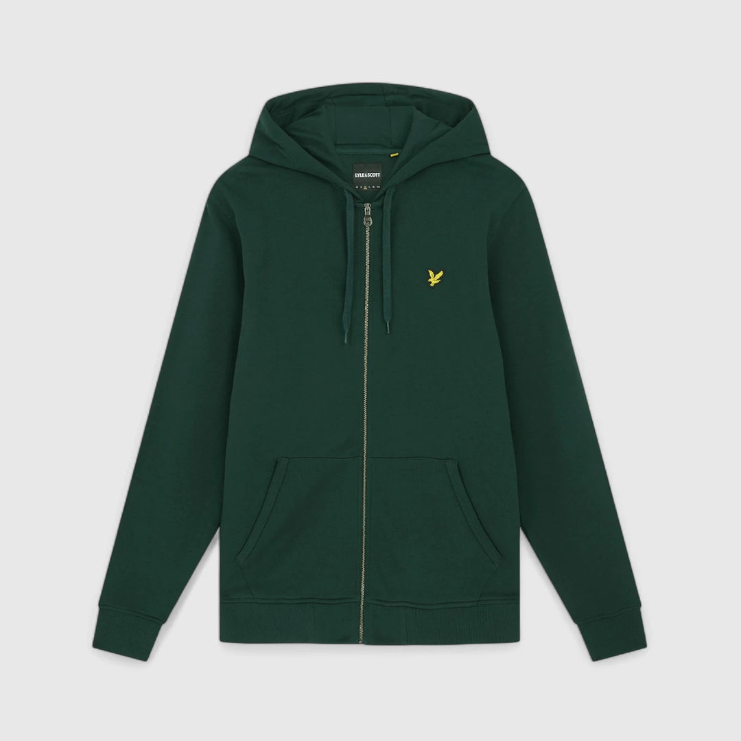 ML420VOG-W486 Lyle & Scott Zip Through Hoodie Dark Green