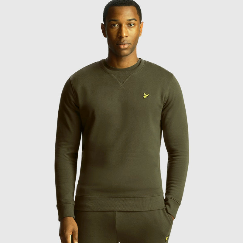 ml424vog w485 crew neck sweatshirt lyle & scott polo olive