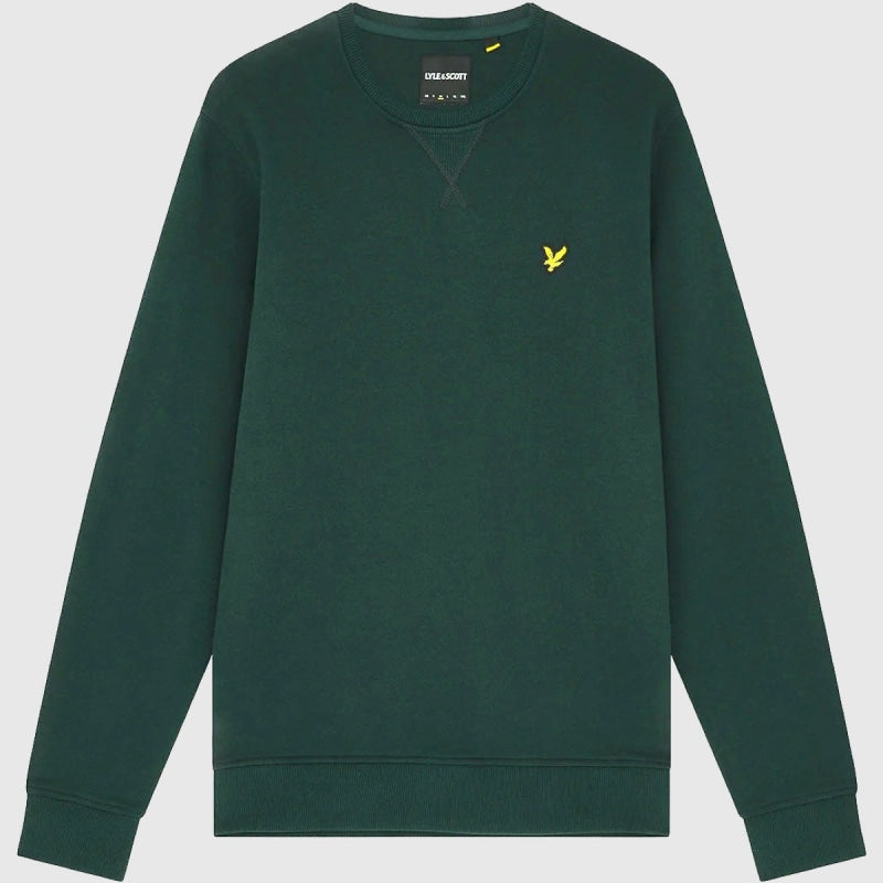 ml424vog w486 crew neck sweatshirt lyle & scott polo dark green crop2