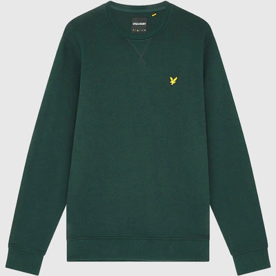 ml424vog w486 crew neck sweatshirt lyle & scott polo dark green crop2