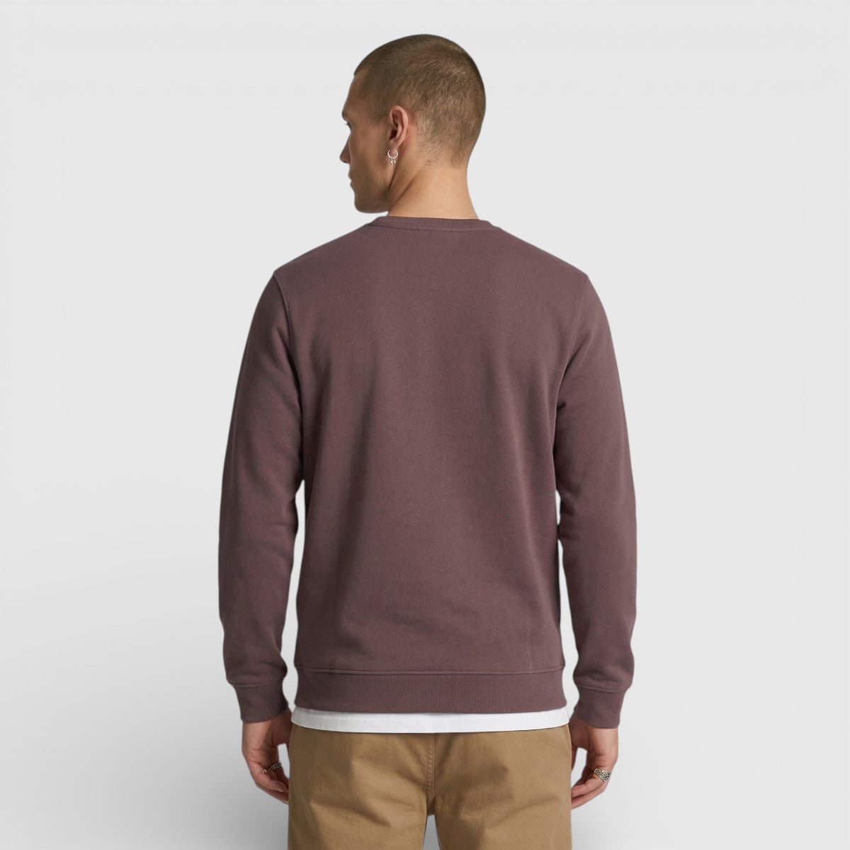 ML424VOG-X863 Lyle & Scott Crew Neck Sweatshirt Espresso / Bruin
