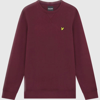 ml424vog z562 crew neck sweatshirt lyle & scott polo burgundy crop1