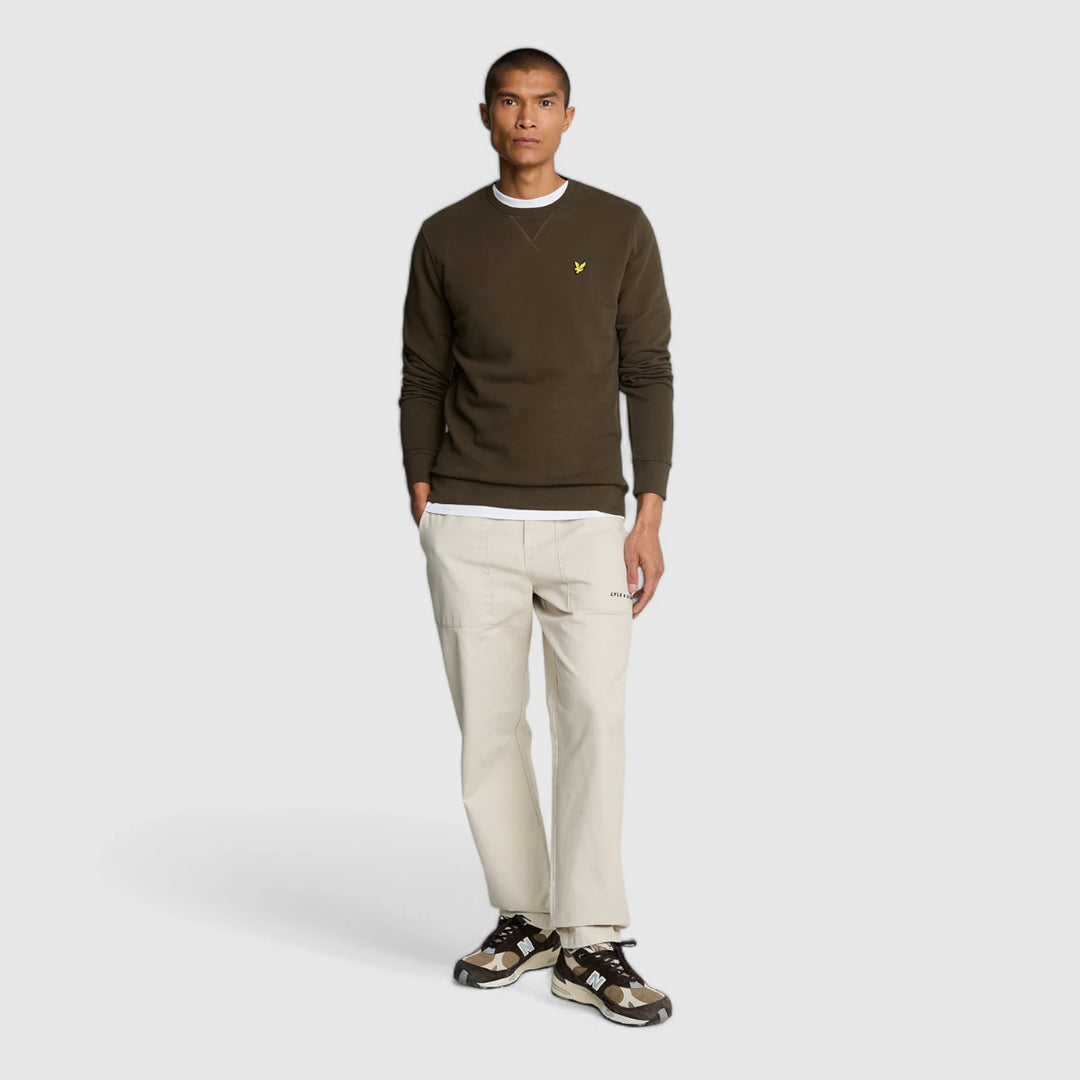 ML424VOG-W485 Lyle & Scott Crew Neck Sweatshirt Olive