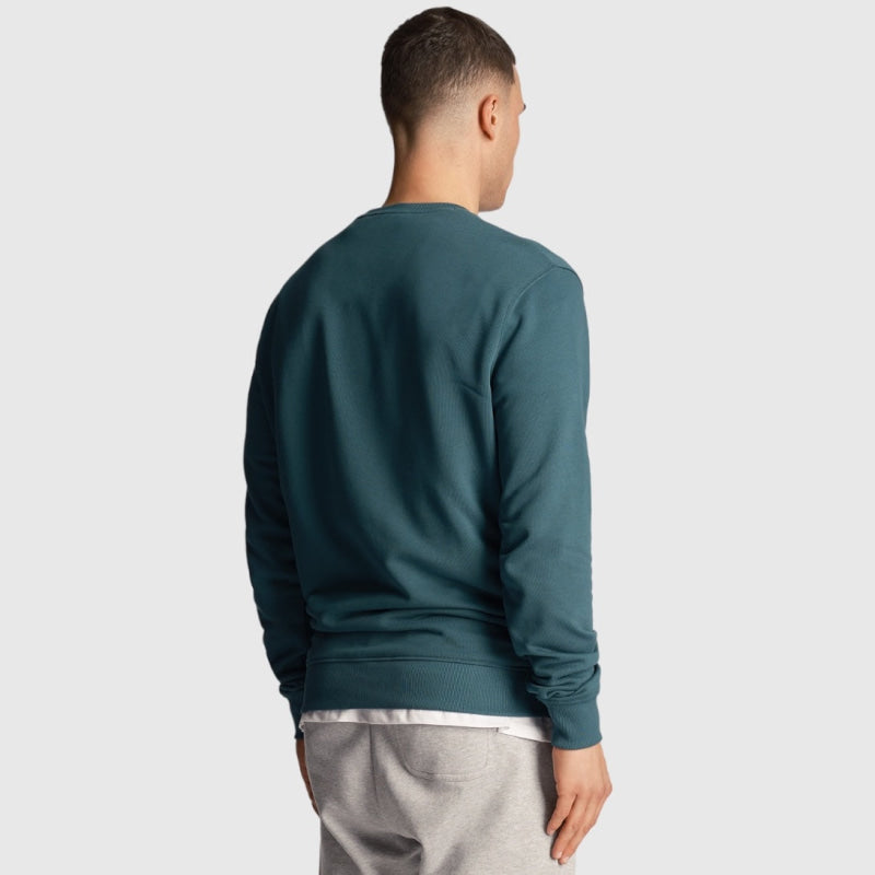 ml424vog-w746 crew neck sweatshirt lyle & scott sweater malachite green back