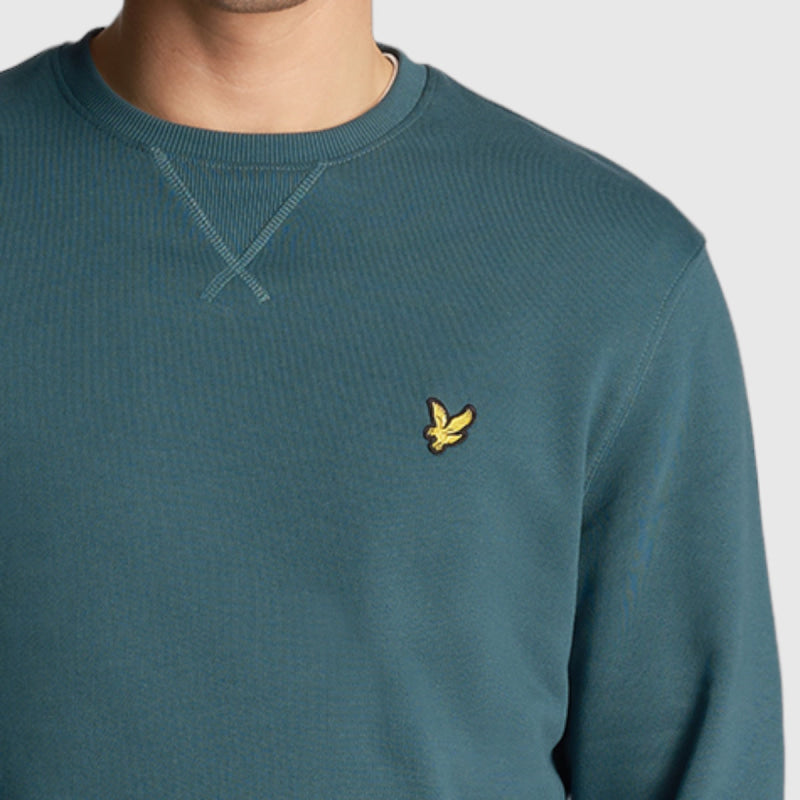 ml424vog-w746 crew neck sweatshirt lyle & scott sweater malachite green crop4