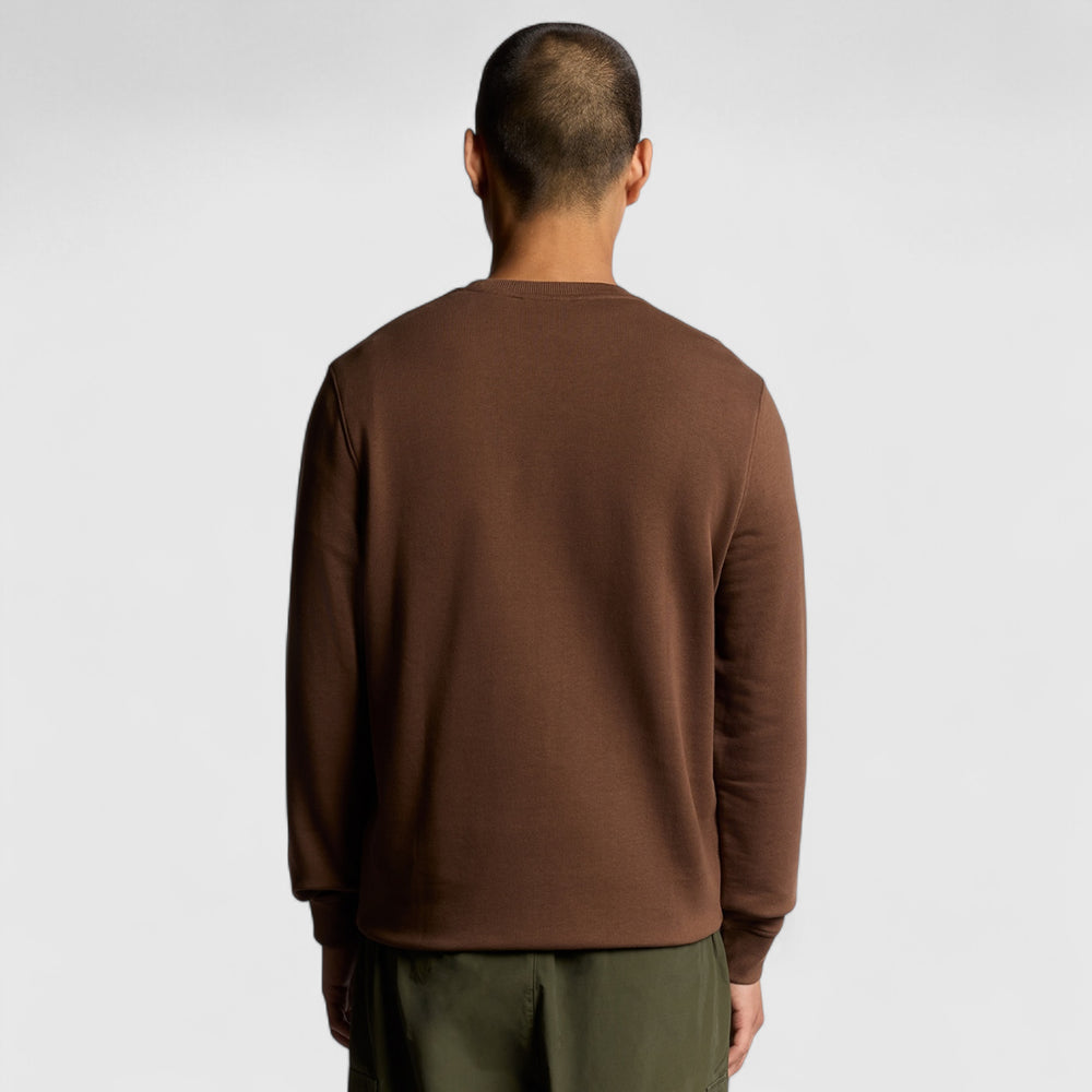 ML424VOG-Y045 Lyle & Scott Crew Neck Sweatshirt Bottle Brown / Bruin