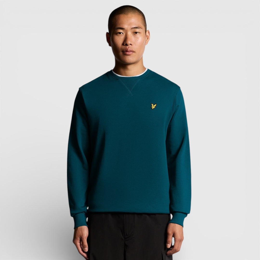 ML424VOG-Y066 Lyle & Scott Crew Neck Sweatshirt Rich Teal / Groen