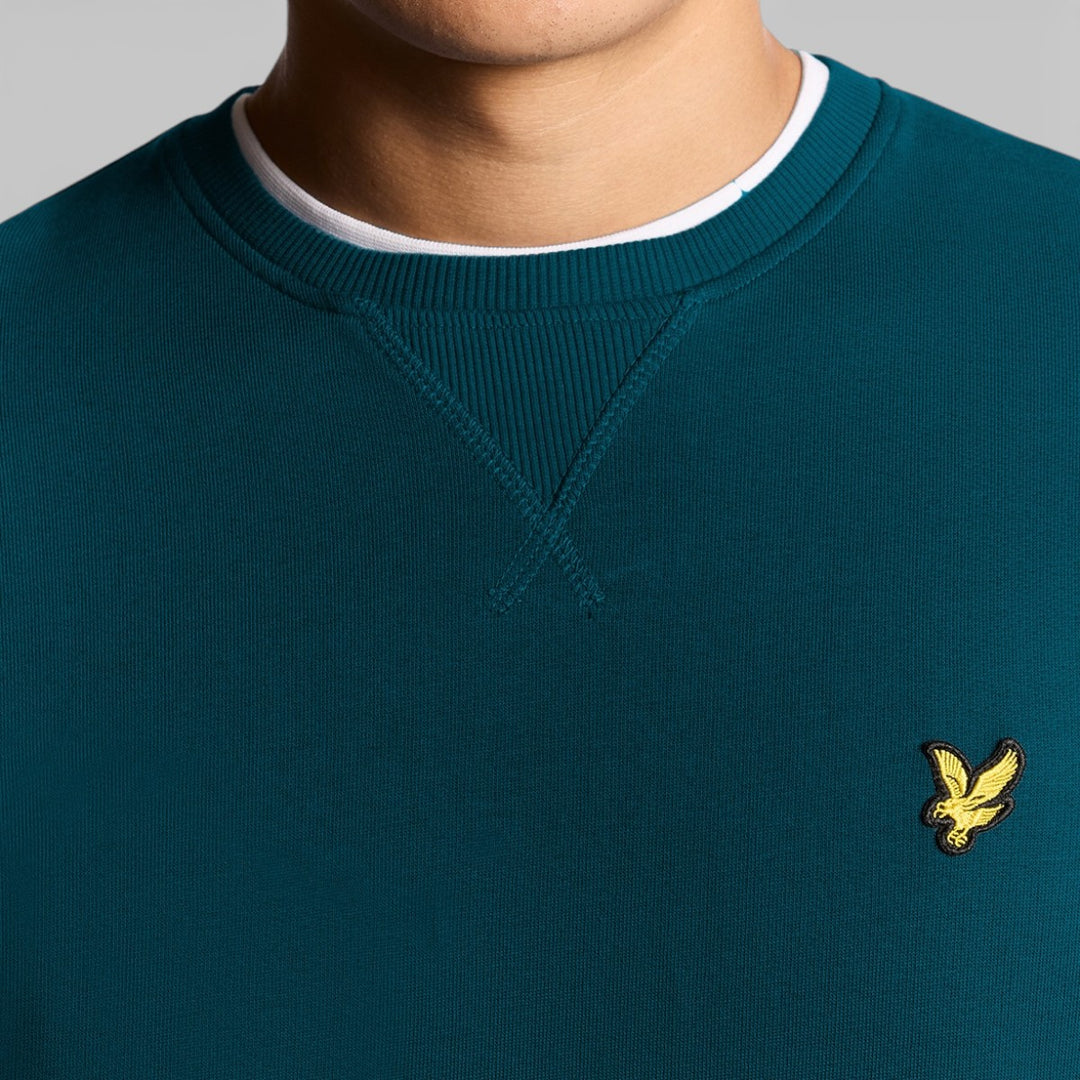 ML424VOG-Y066 Lyle & Scott Crew Neck Sweatshirt Rich Teal / Groen