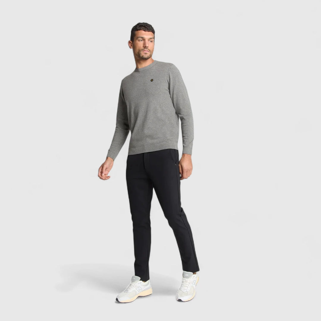 N2180-102 No Excess Knitwear Pullover Crewneck 2 Coloured Melange Grey Melange / Grijs
